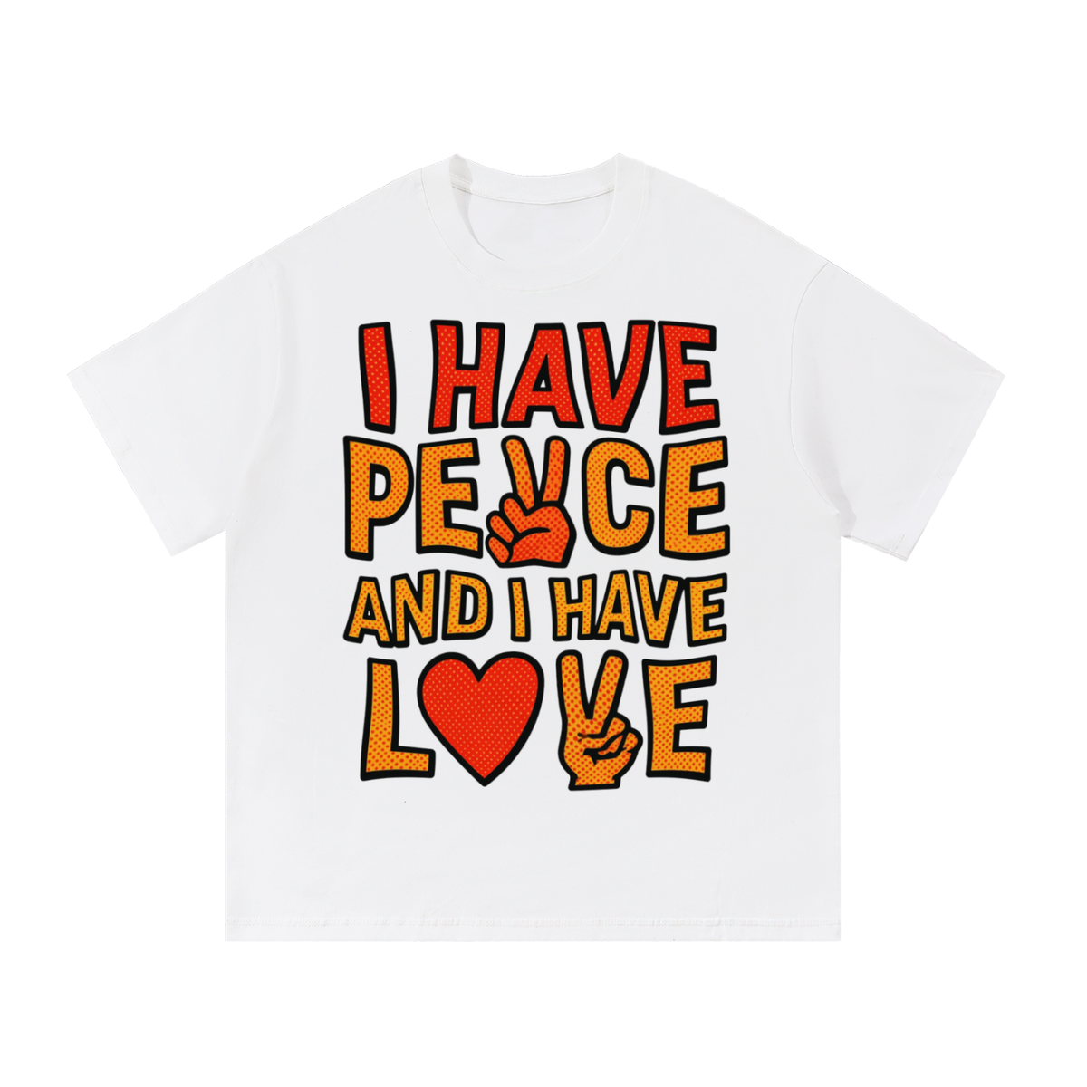I have PEACE and I have LOVE - Essential Cotton Unisex T-Shirt