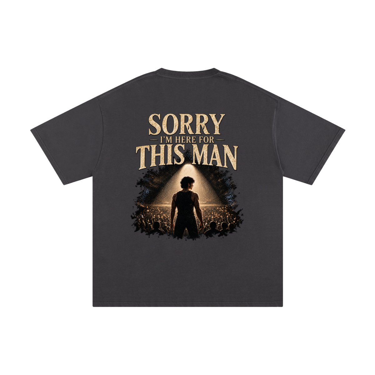“Sorry, I’m Here for This Man” Unisex Cotton T-Shirt