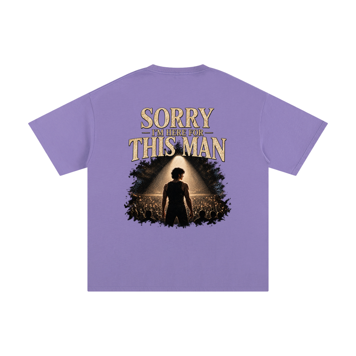 “Sorry, I’m Here for This Man” Unisex Cotton T-Shirt