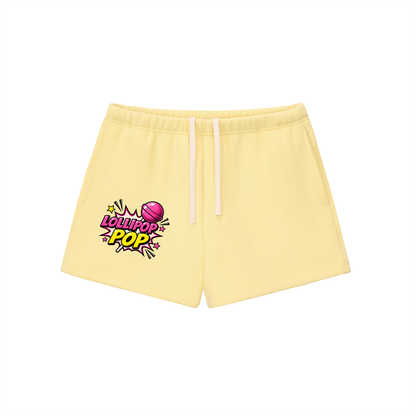 Lollipop Pop Fleece Set | Women's Cropped Sweatshirt & Shorts