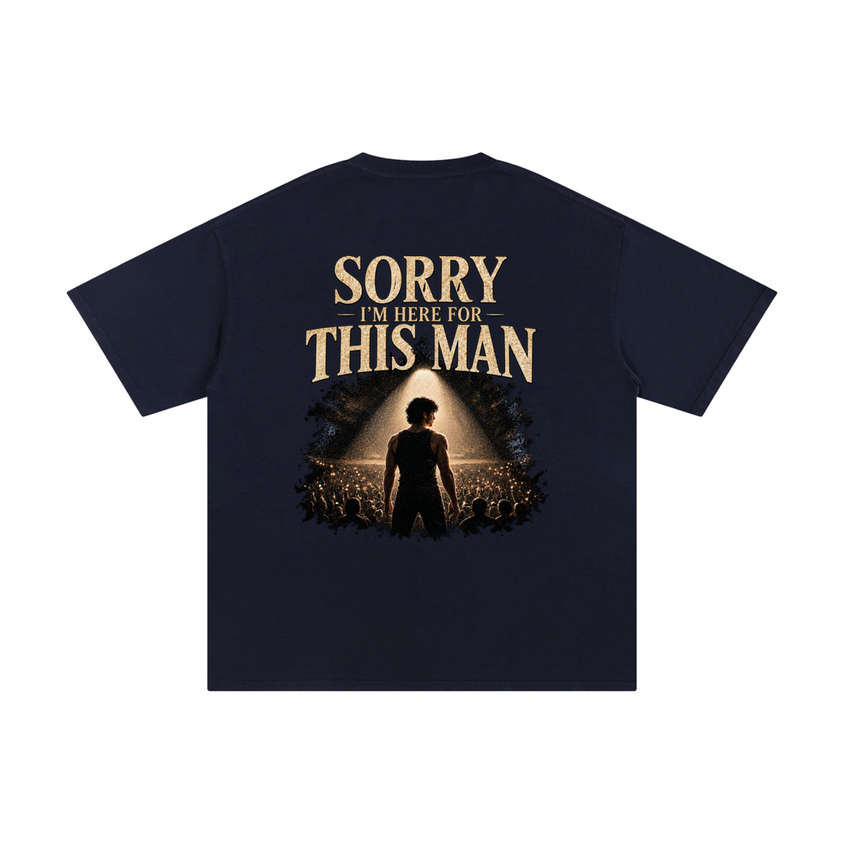 “Sorry, I’m Here for This Man” Unisex Cotton T-Shirt