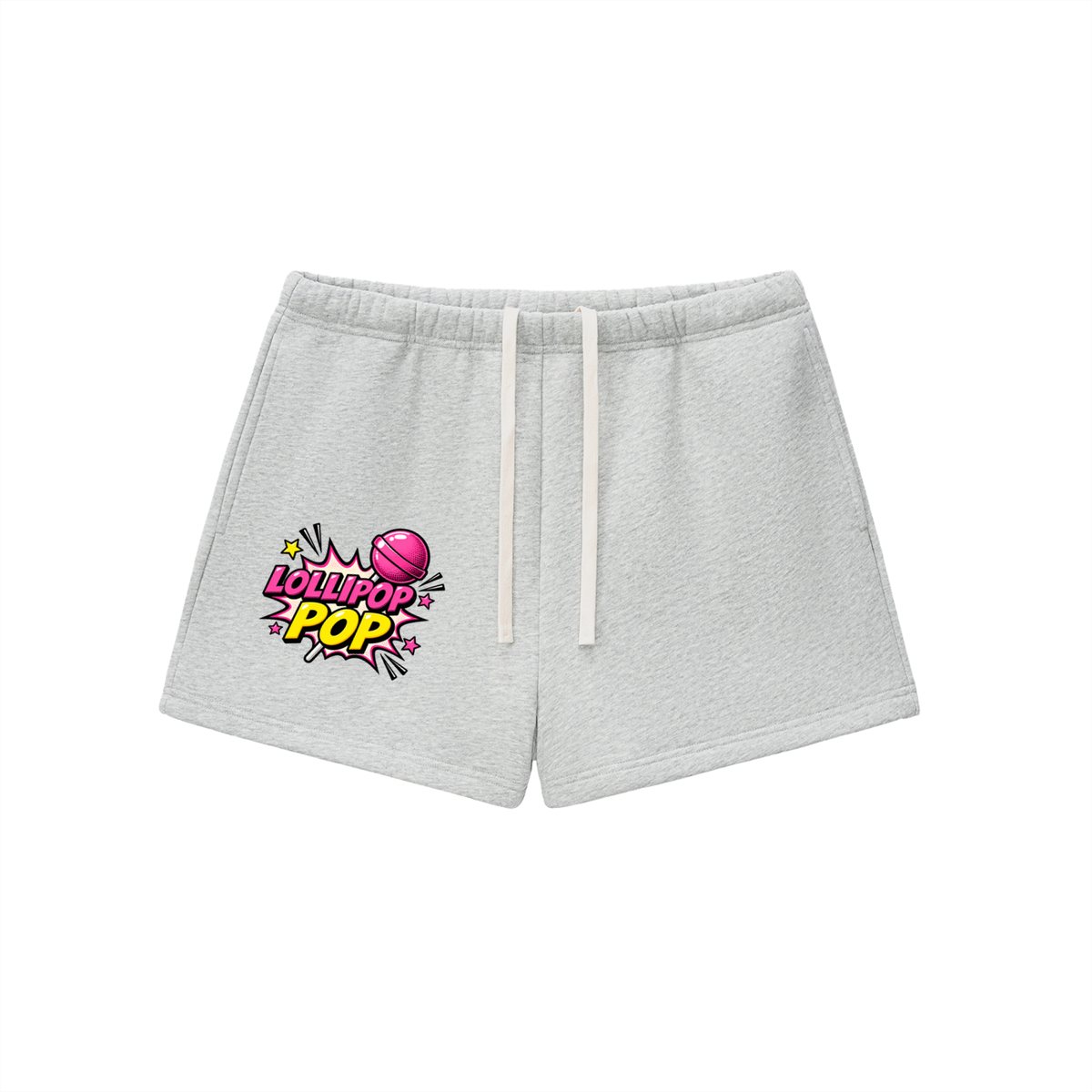 Lollipop Pop Fleece Set | Women's Cropped Sweatshirt & Shorts