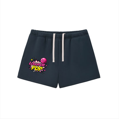 Lollipop Pop Fleece Set | Women's Cropped Sweatshirt & Shorts