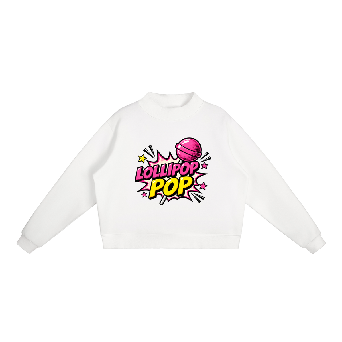 Lollipop Pop Fleece Set | Women's Cropped Sweatshirt & Shorts