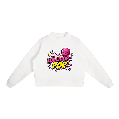 Lollipop Pop Fleece Set | Women's Cropped Sweatshirt & Shorts