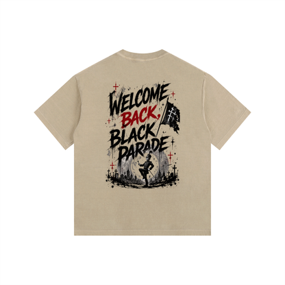 Welcome Back Black Parade Vintage Washed Oversized T-Shirt