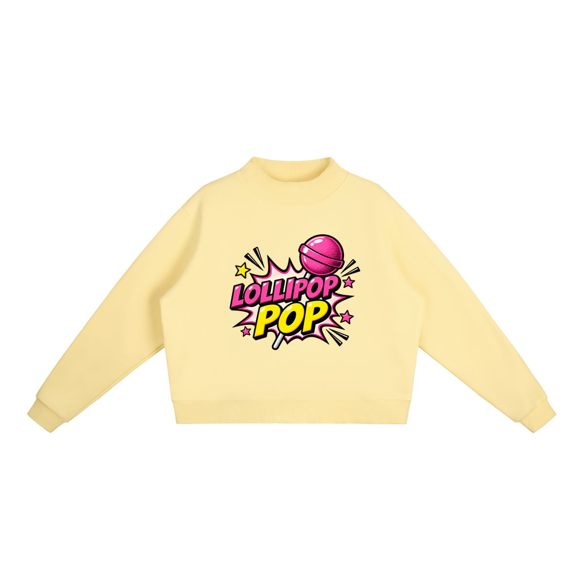 Lollipop Pop Fleece Set | Women's Cropped Sweatshirt & Shorts