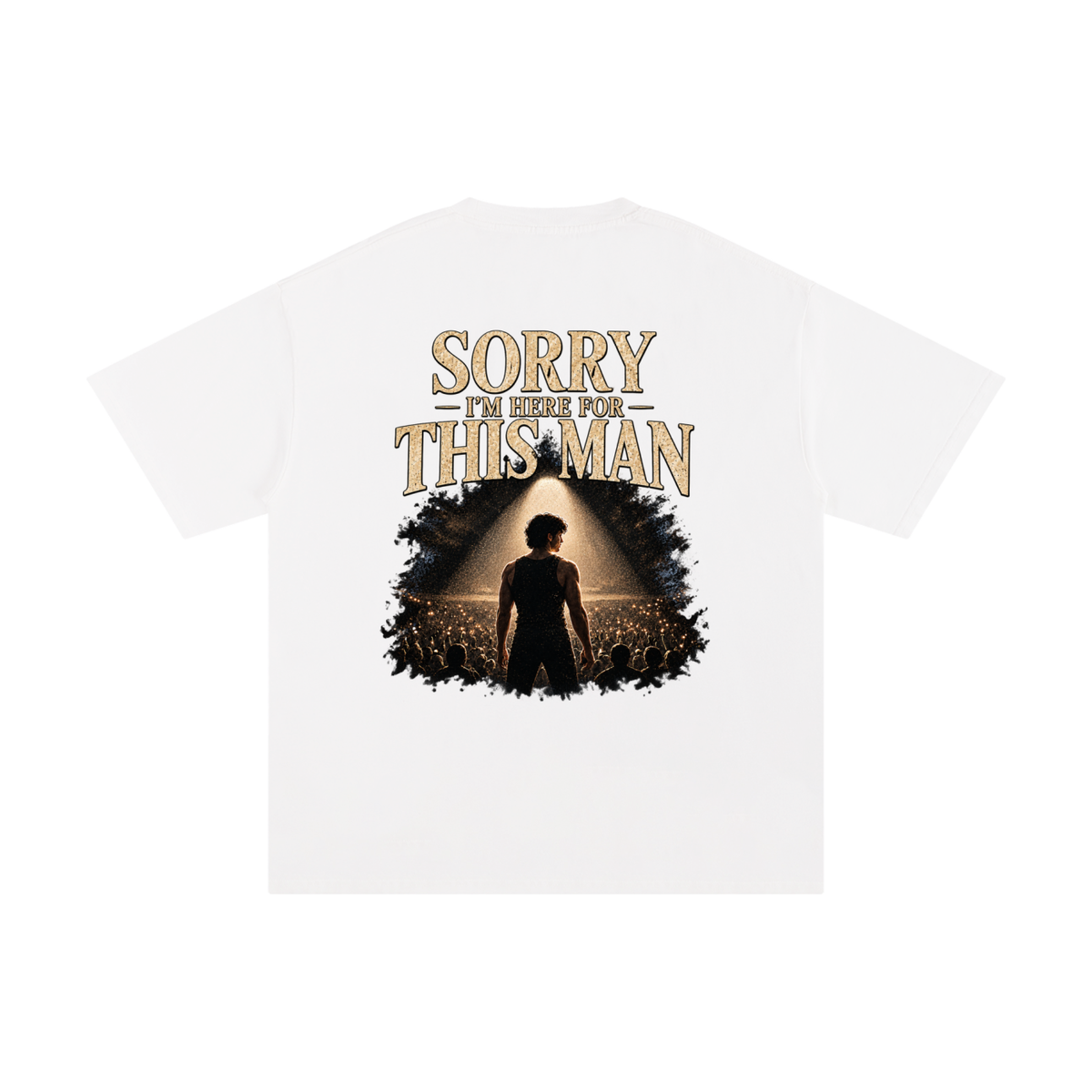 “Sorry, I’m Here for This Man” Unisex Cotton T-Shirt