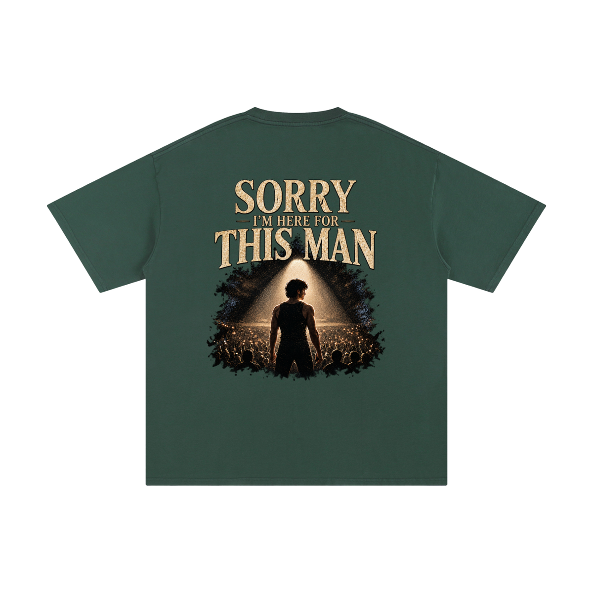 “Sorry, I’m Here for This Man” Unisex Cotton T-Shirt