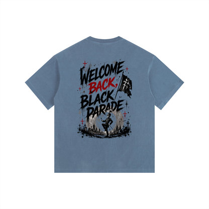 Welcome Back Black Parade Vintage Washed Oversized T-Shirt