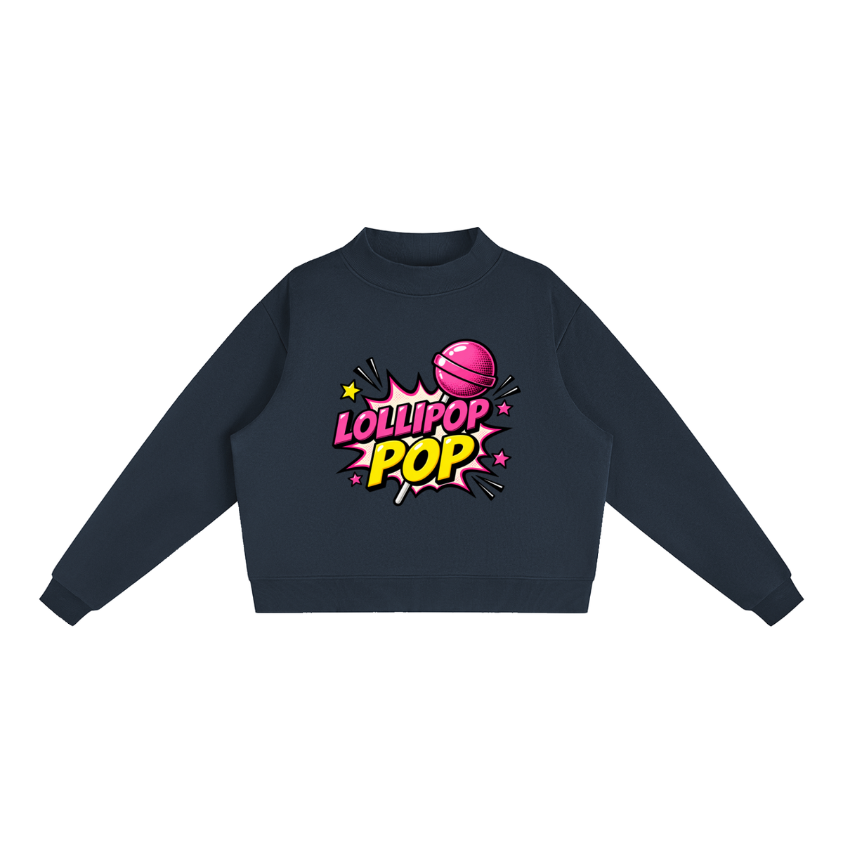 Lollipop Pop Fleece Set | Women's Cropped Sweatshirt & Shorts