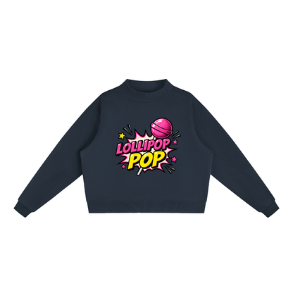 Lollipop Pop Fleece Set | Women's Cropped Sweatshirt & Shorts