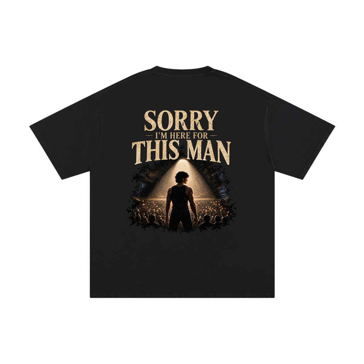 “Sorry, I’m Here for This Man” Unisex Cotton T-Shirt