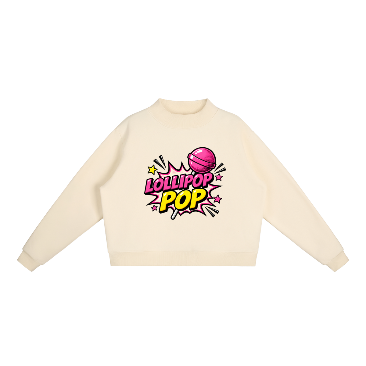 Lollipop Pop Fleece Set | Women's Cropped Sweatshirt & Shorts