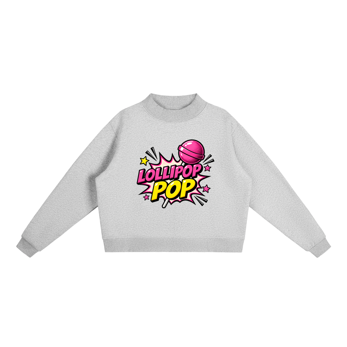 Lollipop Pop Fleece Set | Women's Cropped Sweatshirt & Shorts