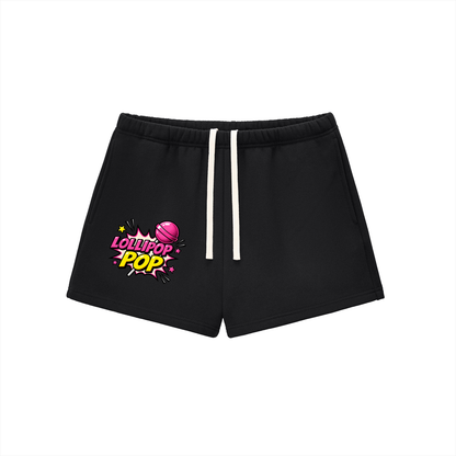 Lollipop Pop Fleece Set | Women's Cropped Sweatshirt & Shorts