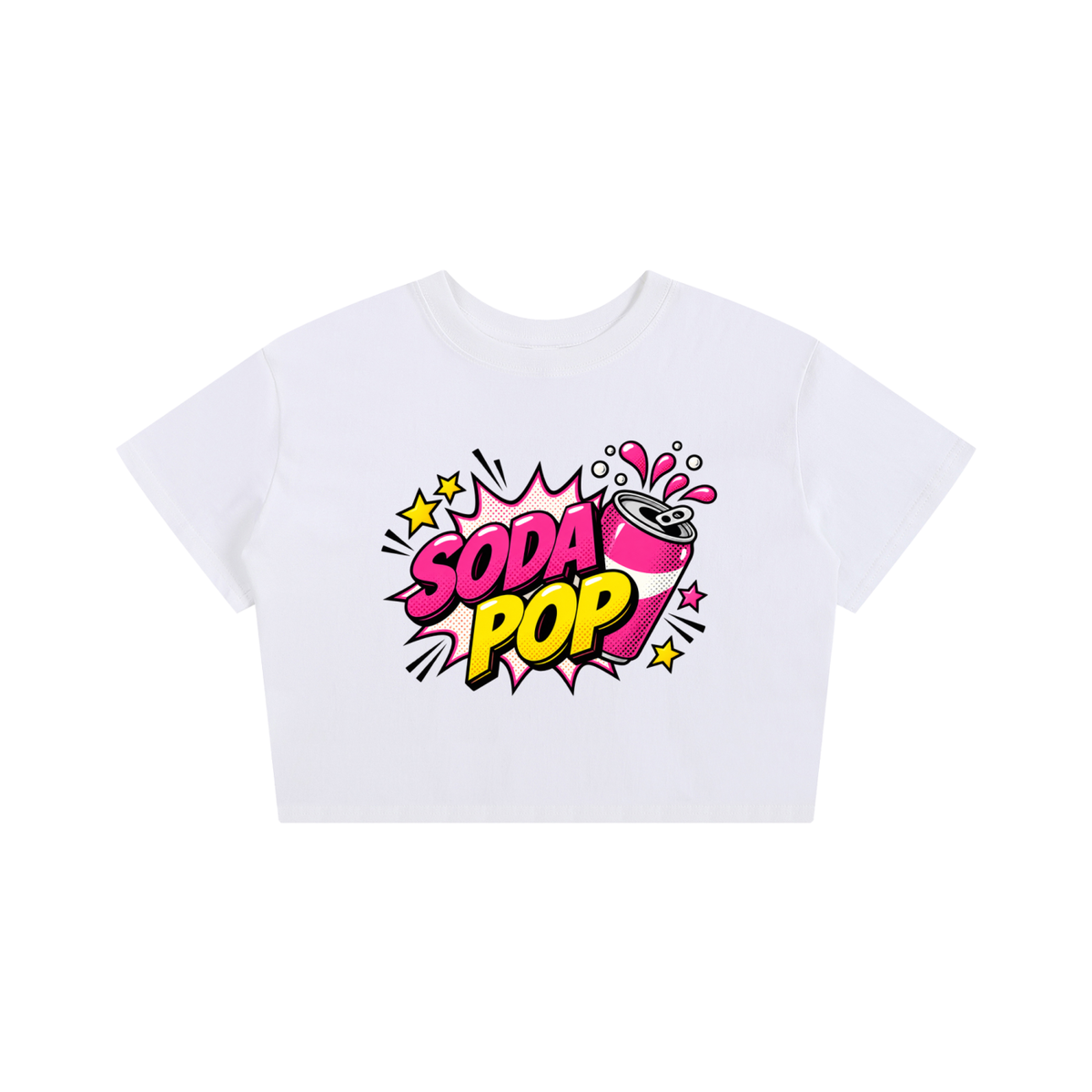 Soda Pop Women's Cropped T-Shirt | 100% Cotton Graphic Tee