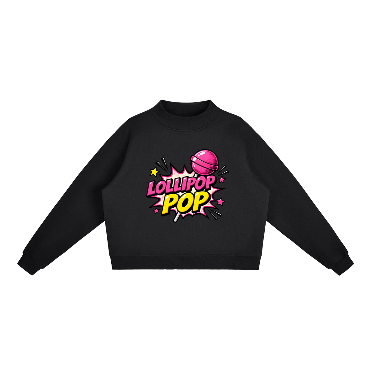 Lollipop Pop Fleece Set | Women's Cropped Sweatshirt & Shorts
