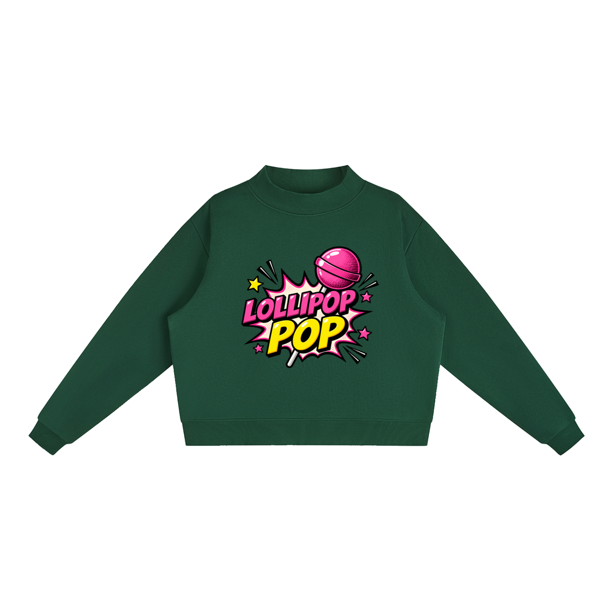 Lollipop Pop Fleece Set | Women's Cropped Sweatshirt & Shorts