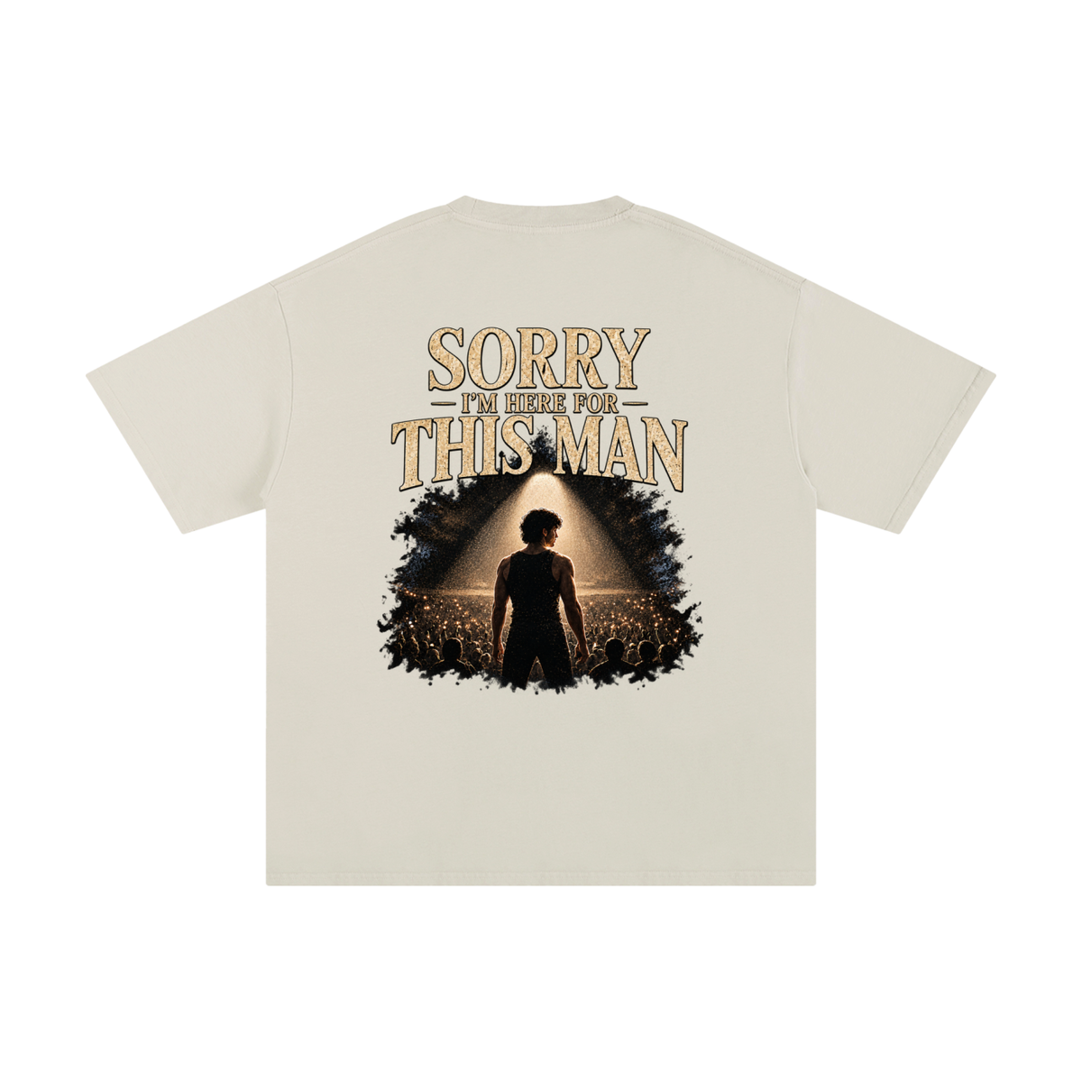 “Sorry, I’m Here for This Man” Unisex Cotton T-Shirt