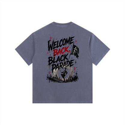 Welcome Back Black Parade Vintage Washed Oversized T-Shirt
