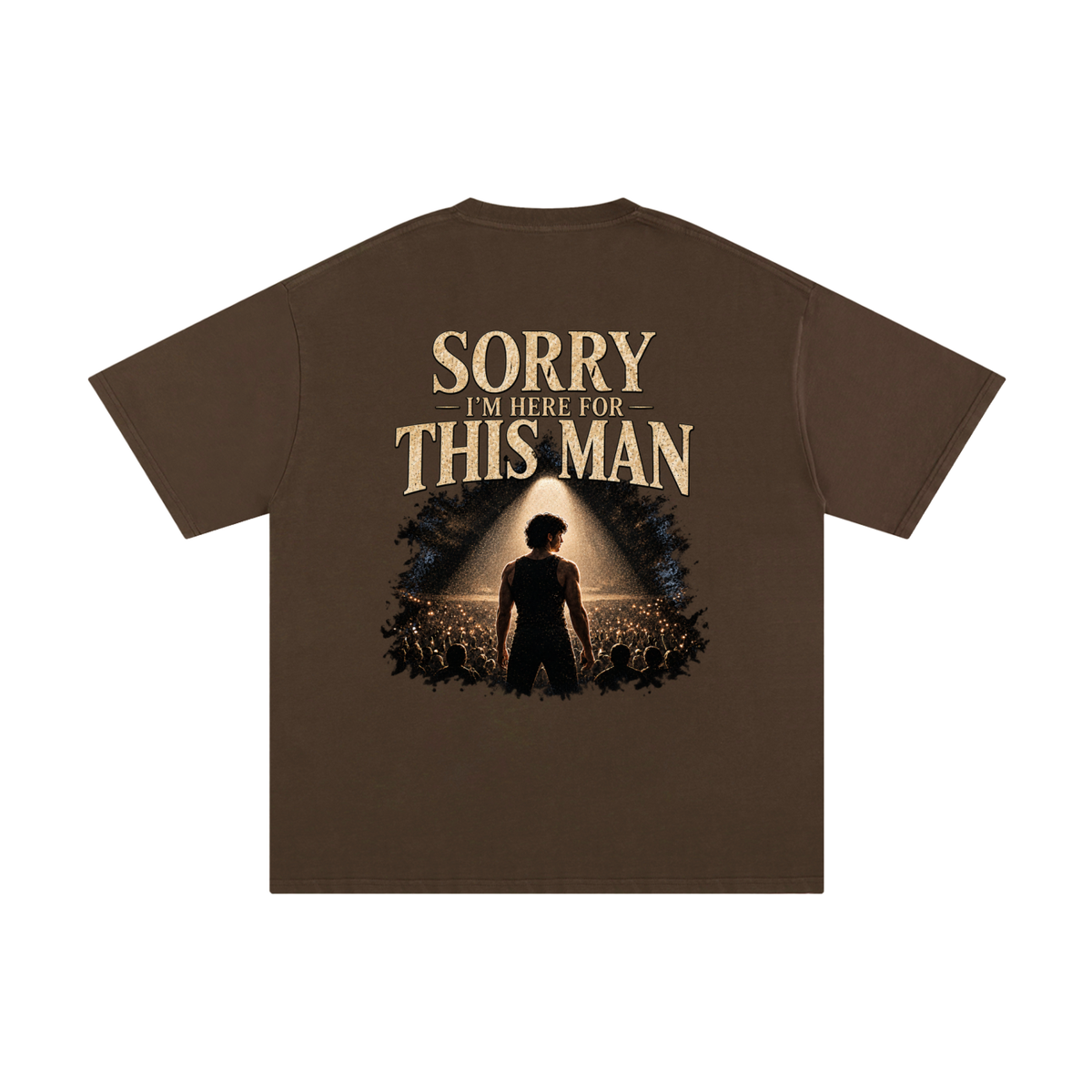 “Sorry, I’m Here for This Man” Unisex Cotton T-Shirt