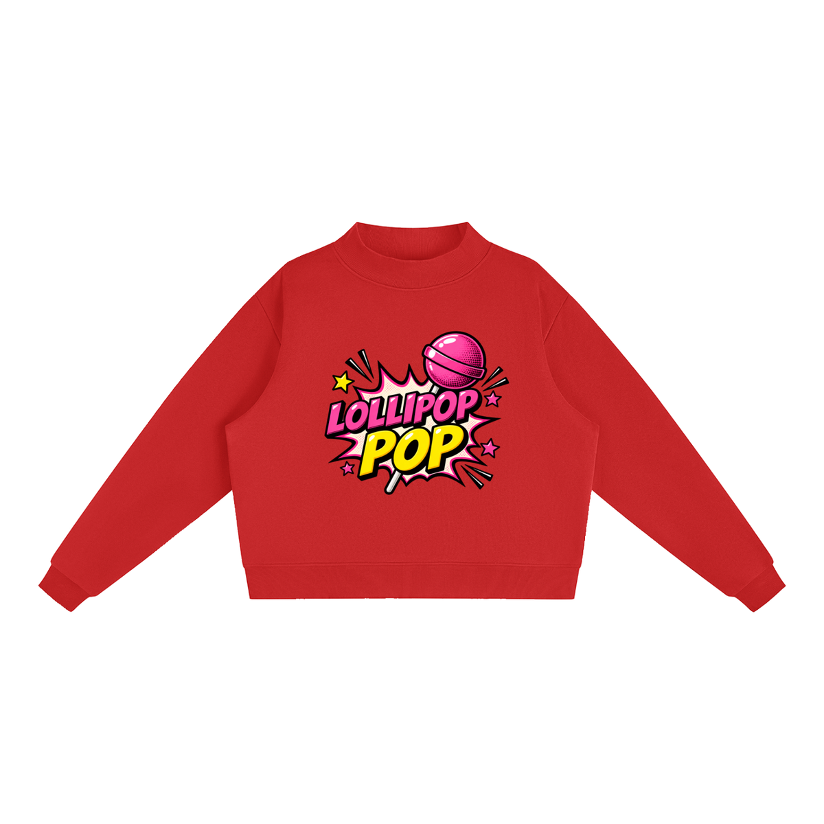 Lollipop Pop Fleece Set | Women's Cropped Sweatshirt & Shorts