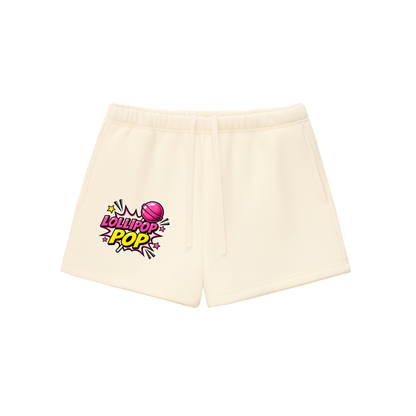 Lollipop Pop Fleece Set | Women's Cropped Sweatshirt & Shorts
